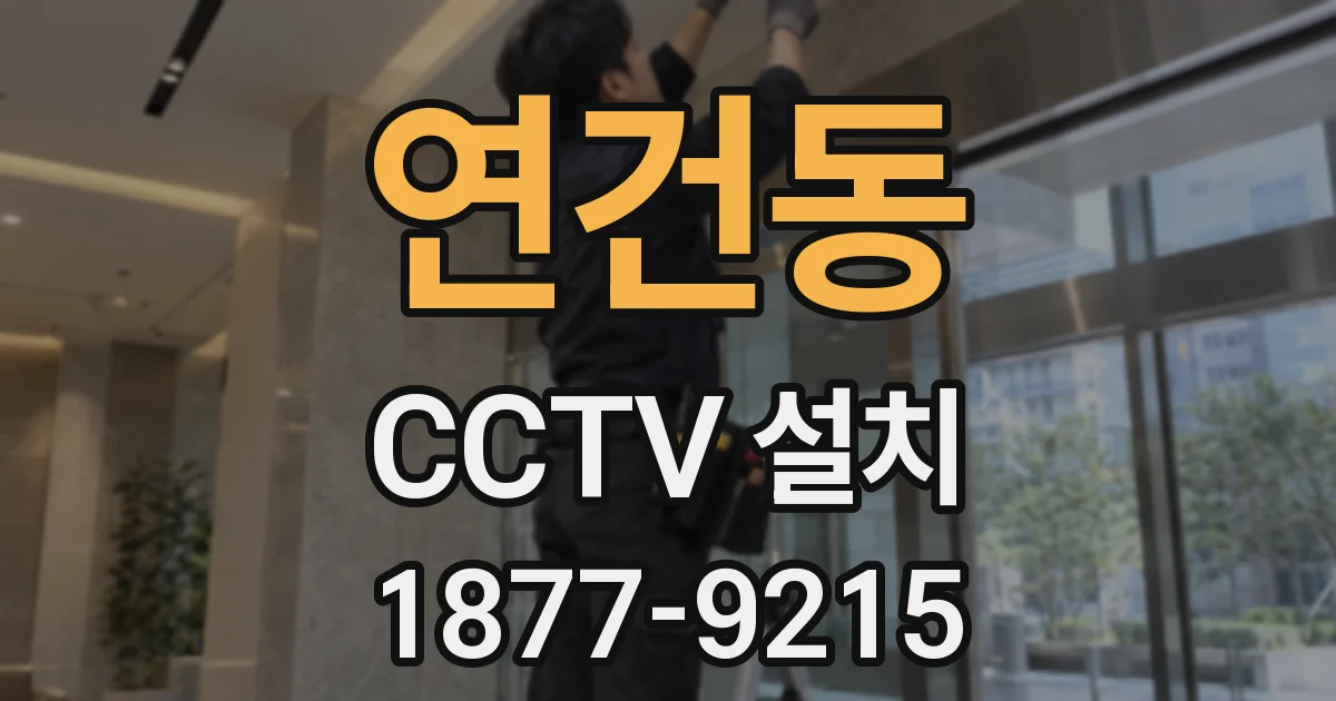연건동 CCTV 설치