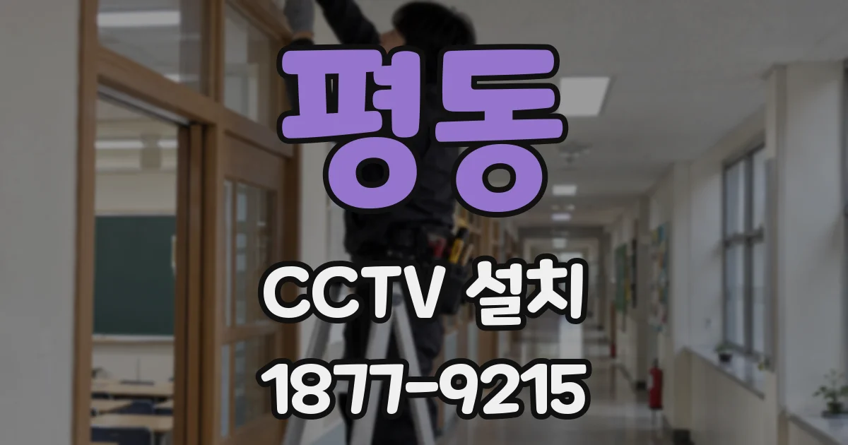 평동 CCTV 설치