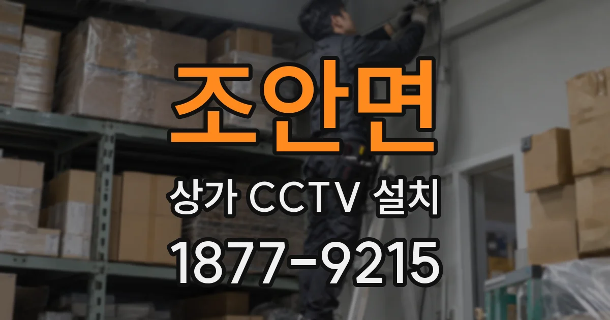 조안면 상가 CCTV 설치