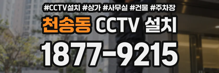 천송동 CCTV 설치
