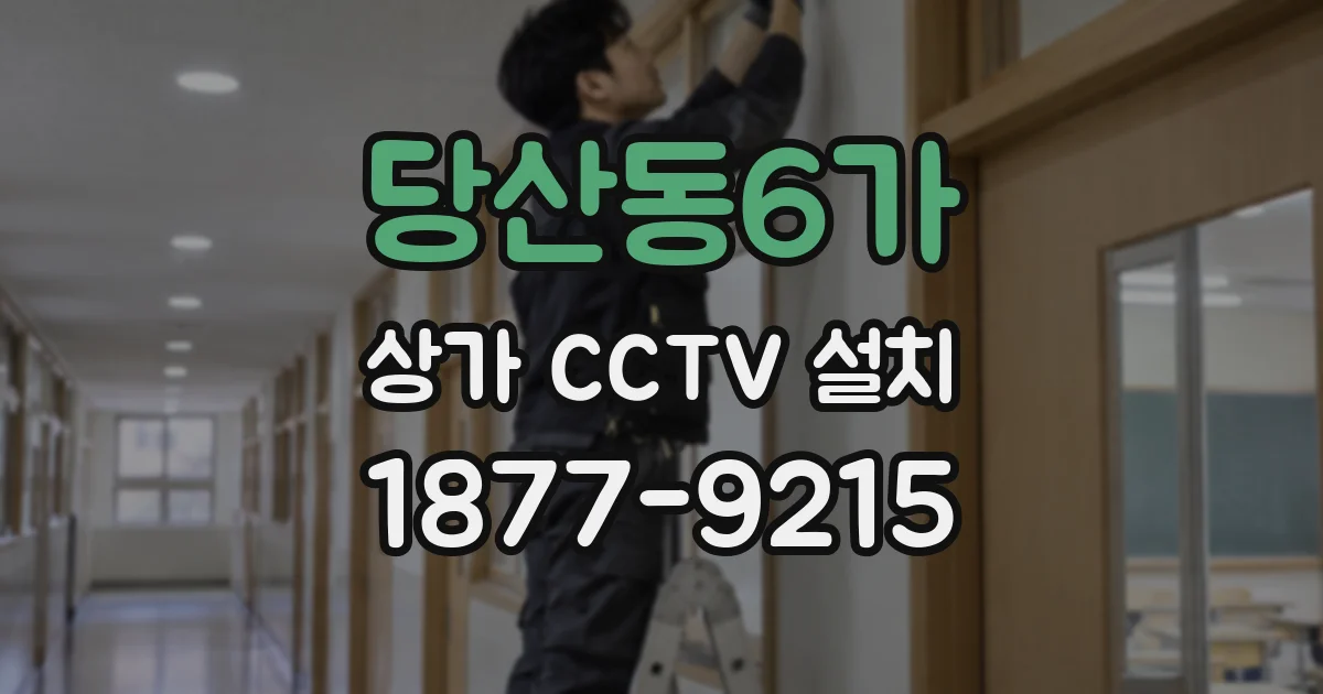 당산동6가 상가 CCTV 설치