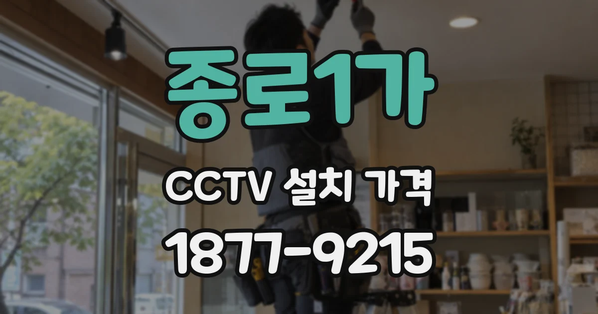 종로1가 CCTV 설치 가격