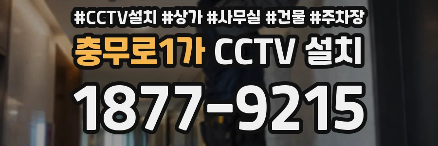 충무로1가 CCTV 설치
