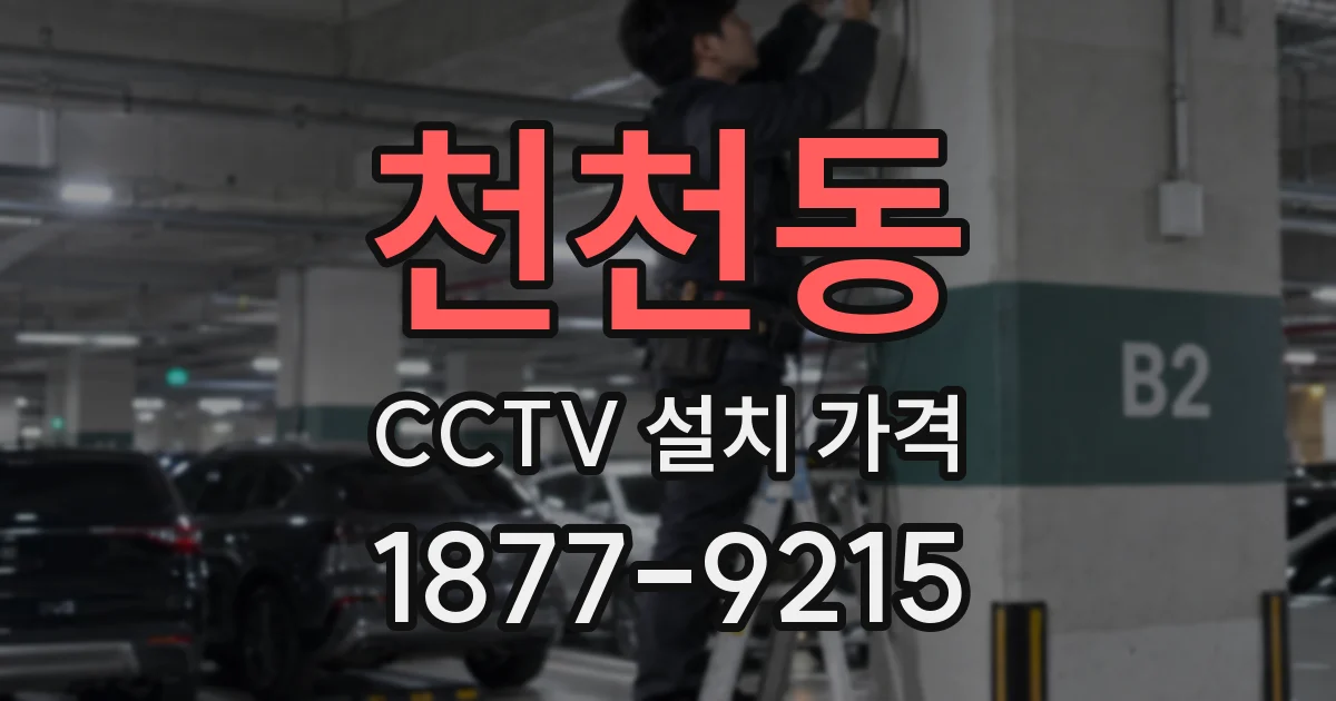 천천동 CCTV 설치 가격