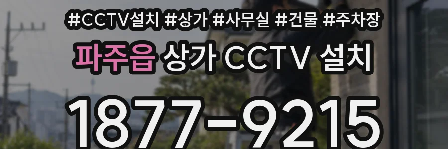 파주읍 상가 CCTV 설치