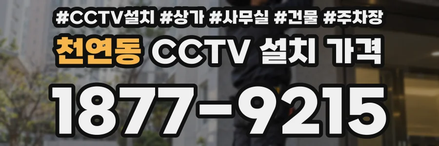 천연동 CCTV 설치 가격