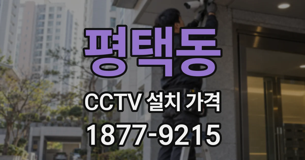 평택동 CCTV 설치 가격