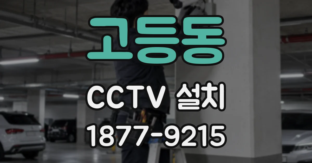 고등동 CCTV 설치
