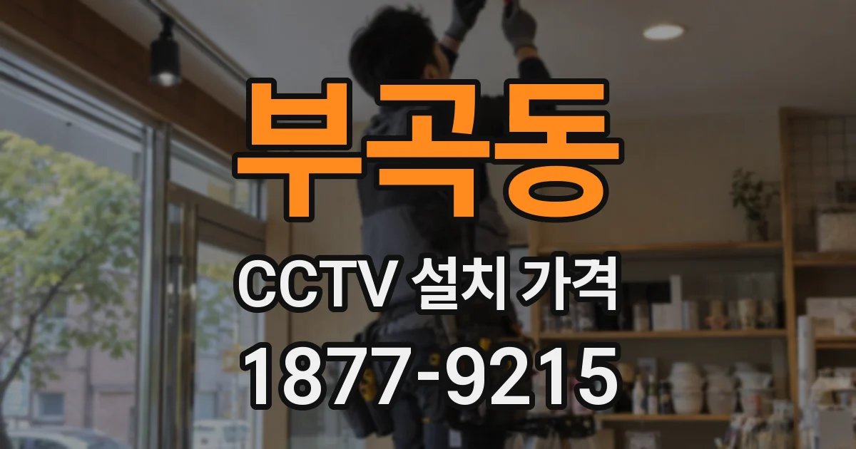 부곡동 CCTV 설치 가격