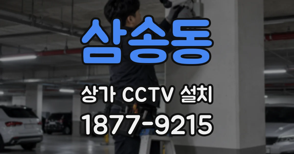 삼송동 상가 CCTV 설치