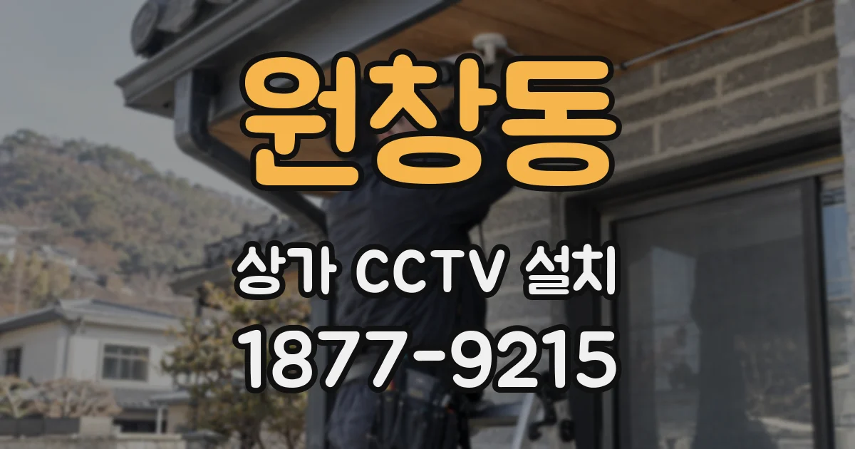 원창동 상가 CCTV 설치