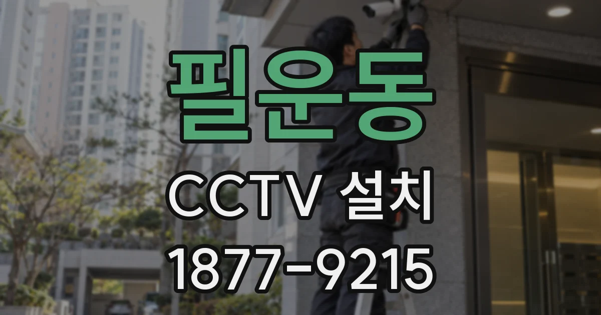 필운동 CCTV 설치