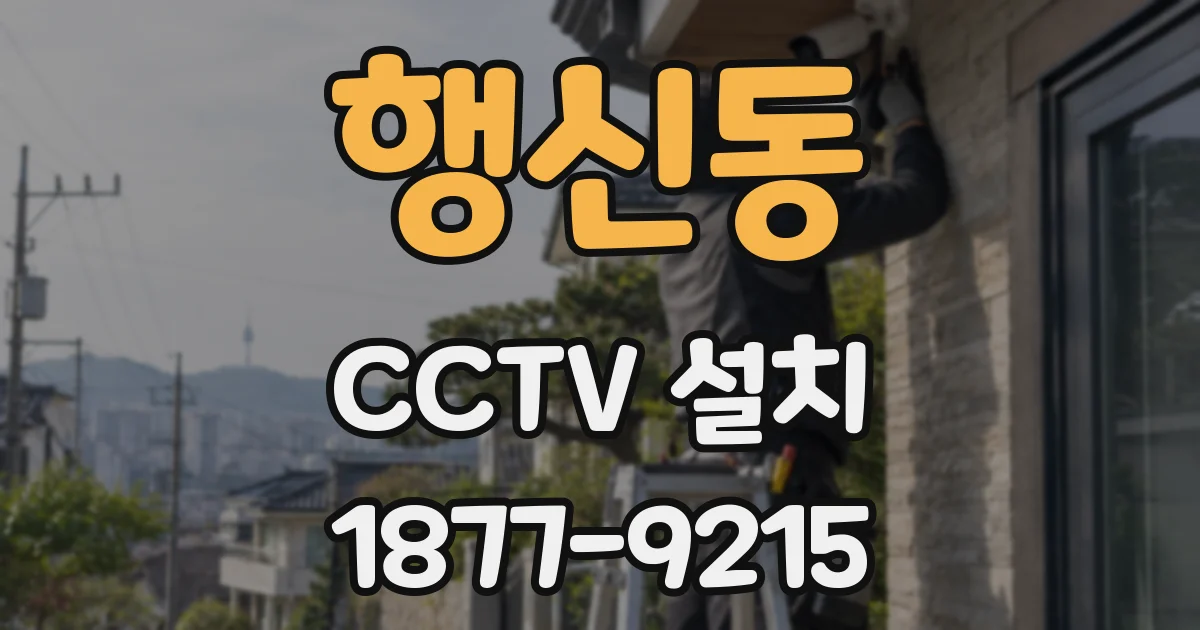 행신동 CCTV 설치