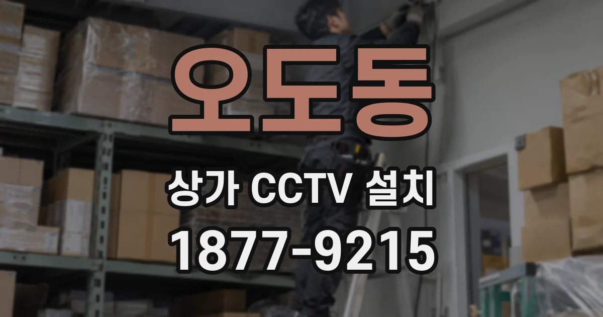 오도동 상가 CCTV 설치
