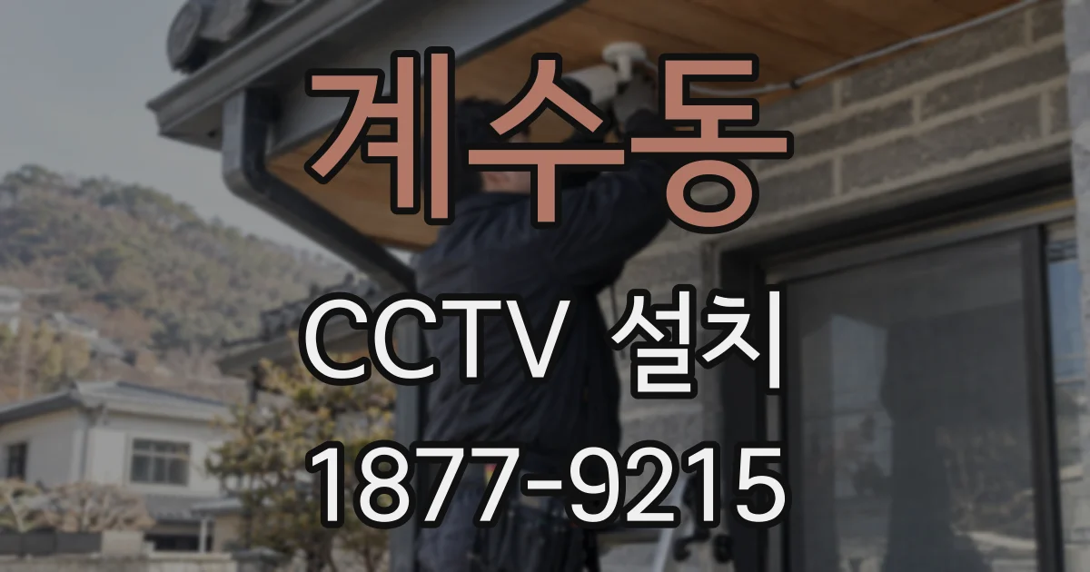 계수동 CCTV 설치