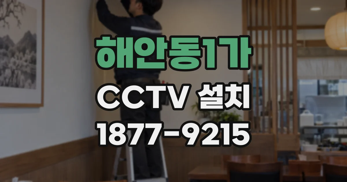 해안동1가 CCTV 설치