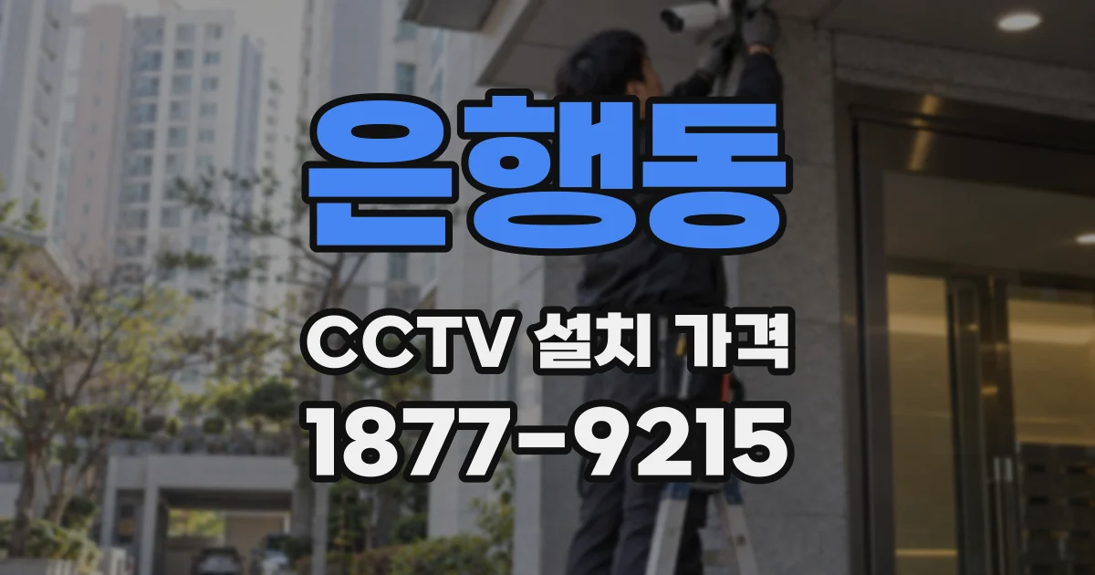 은행동 CCTV 설치 가격