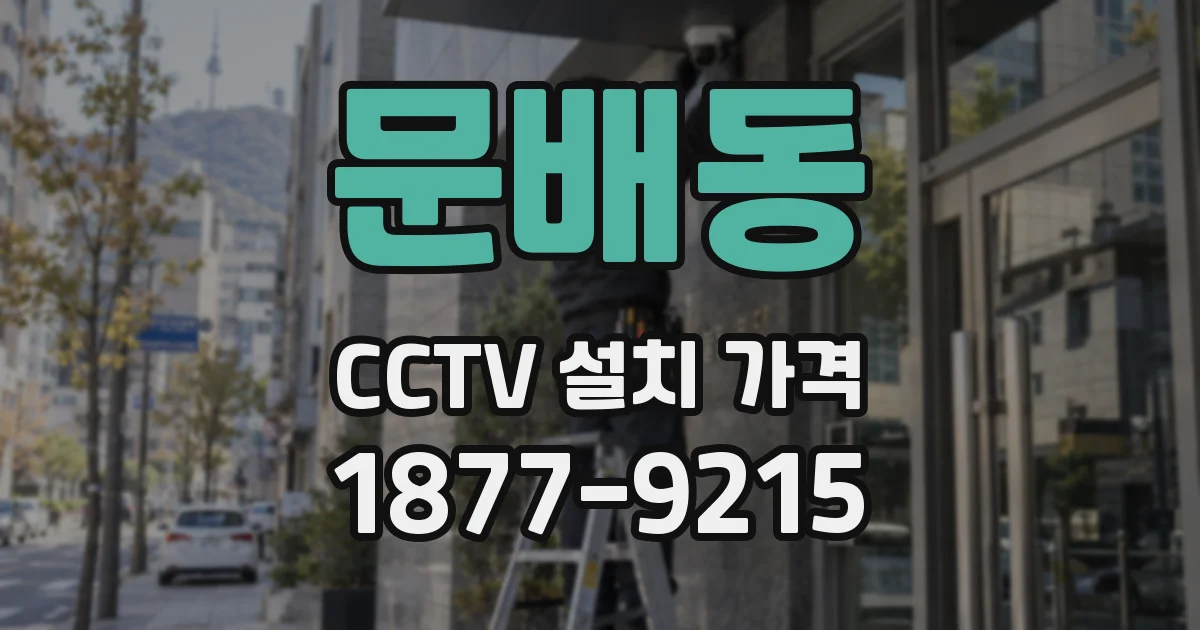 문배동 CCTV 설치 가격