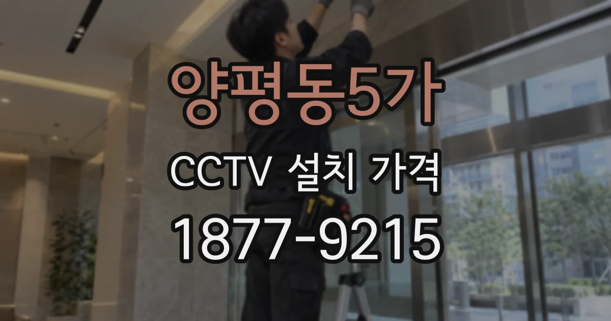 양평동5가 CCTV 설치 가격