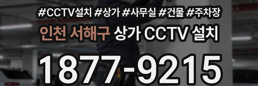 인천 서해구 상가 CCTV 설치