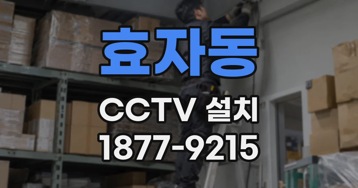 효자동 CCTV 설치