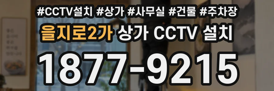 을지로2가 상가 CCTV 설치