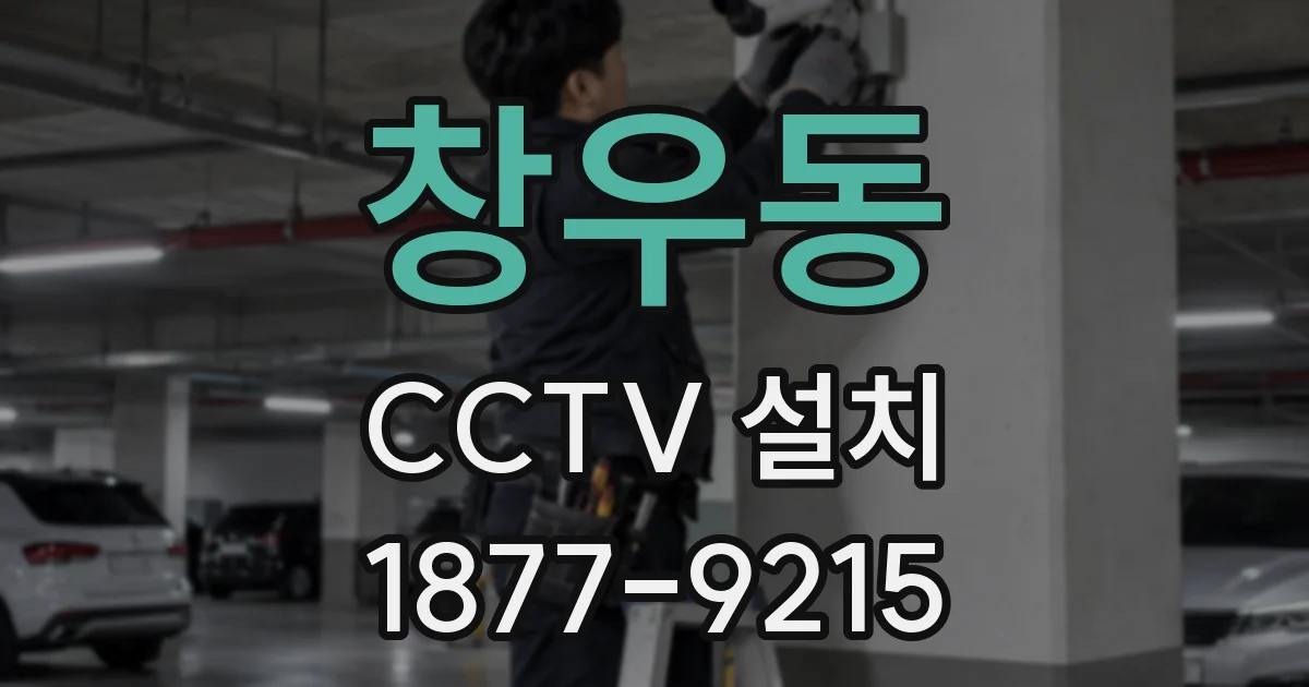 창우동 CCTV 설치
