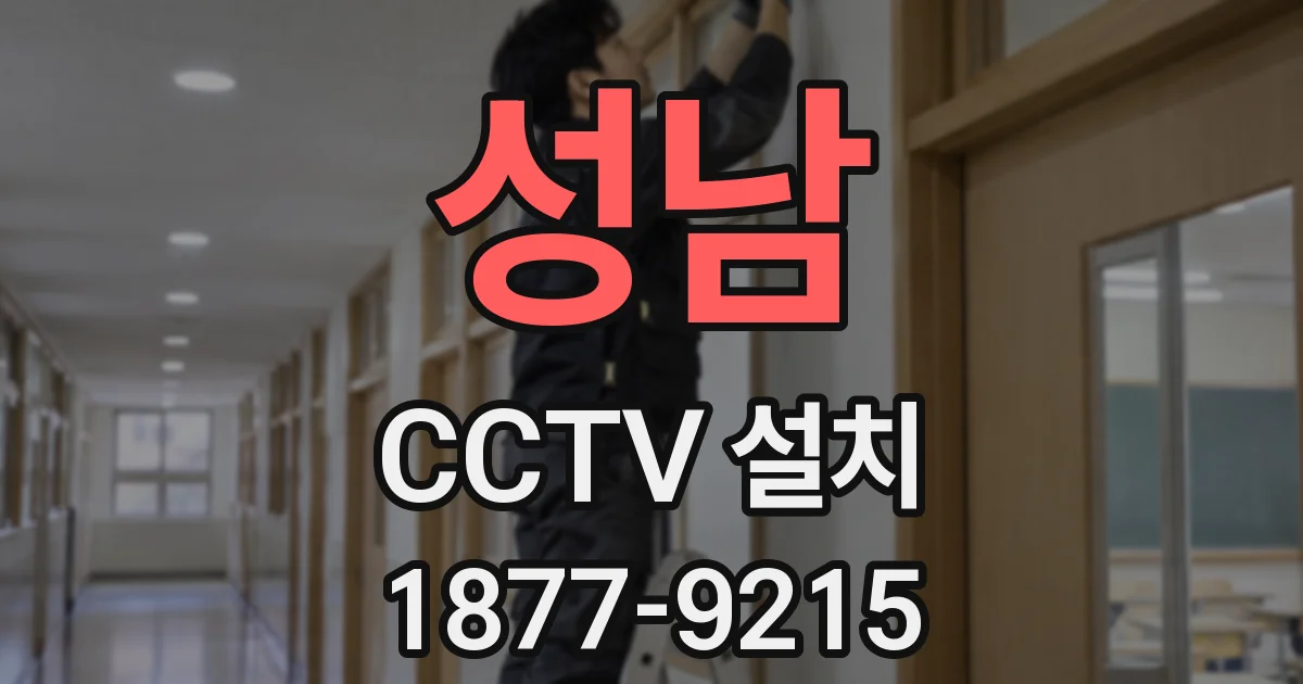성남 CCTV 설치