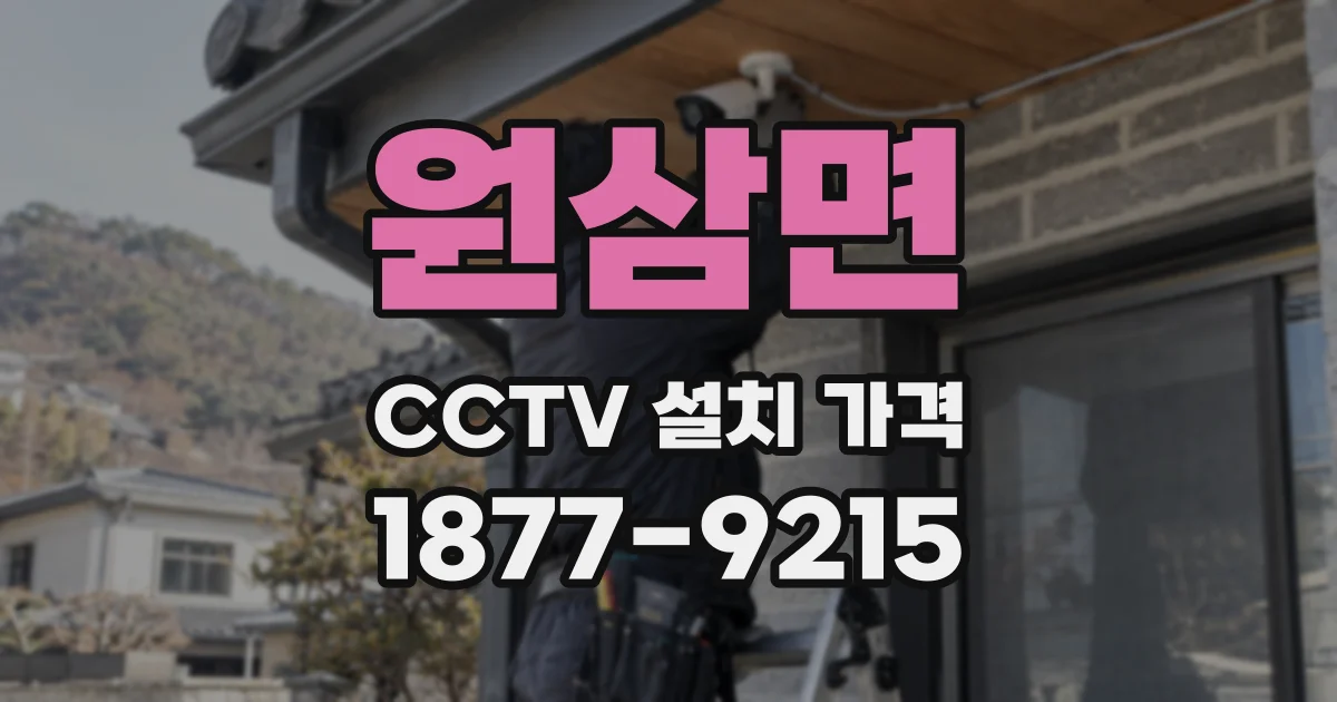 원삼면 CCTV 설치 가격