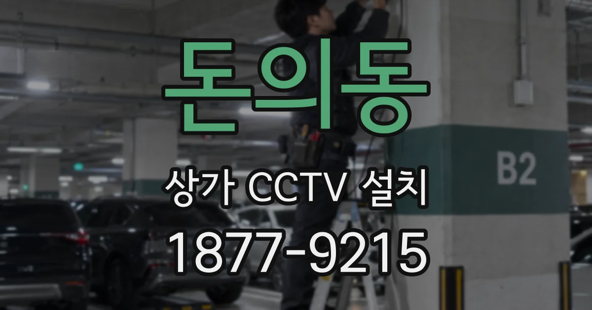 돈의동 상가 CCTV 설치