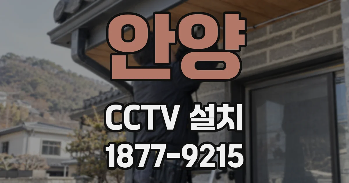 안양 CCTV 설치