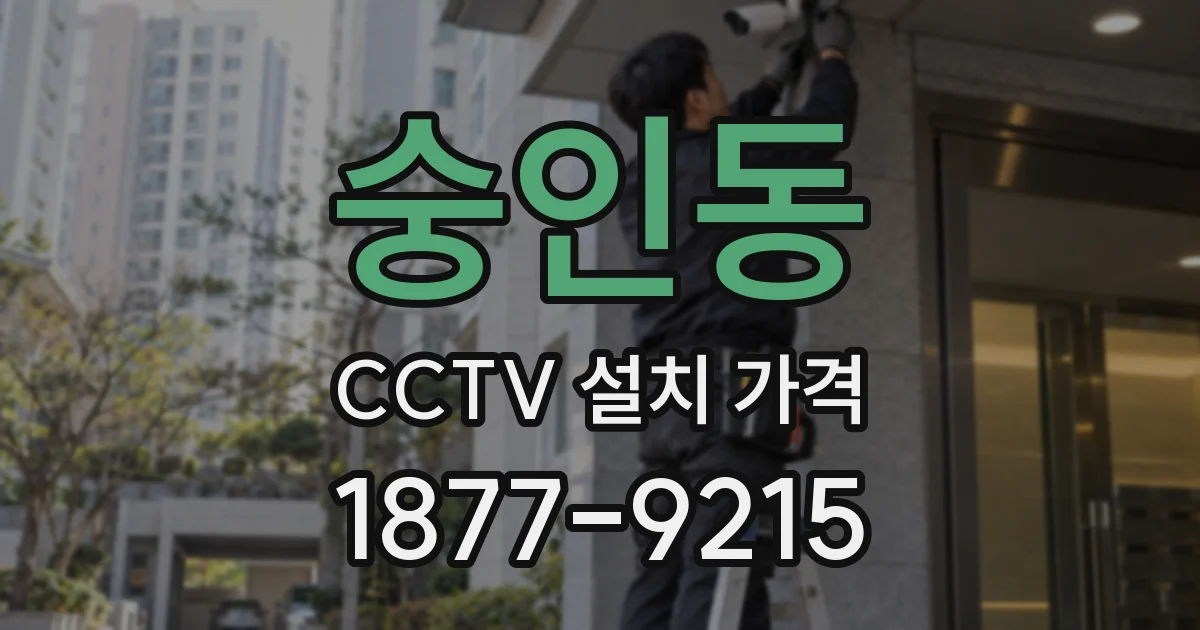 숭인동 CCTV 설치 가격