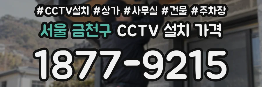서울 금천구 CCTV 설치 가격