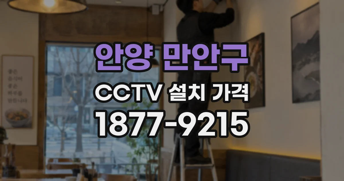 안양 만안구 CCTV 설치 가격