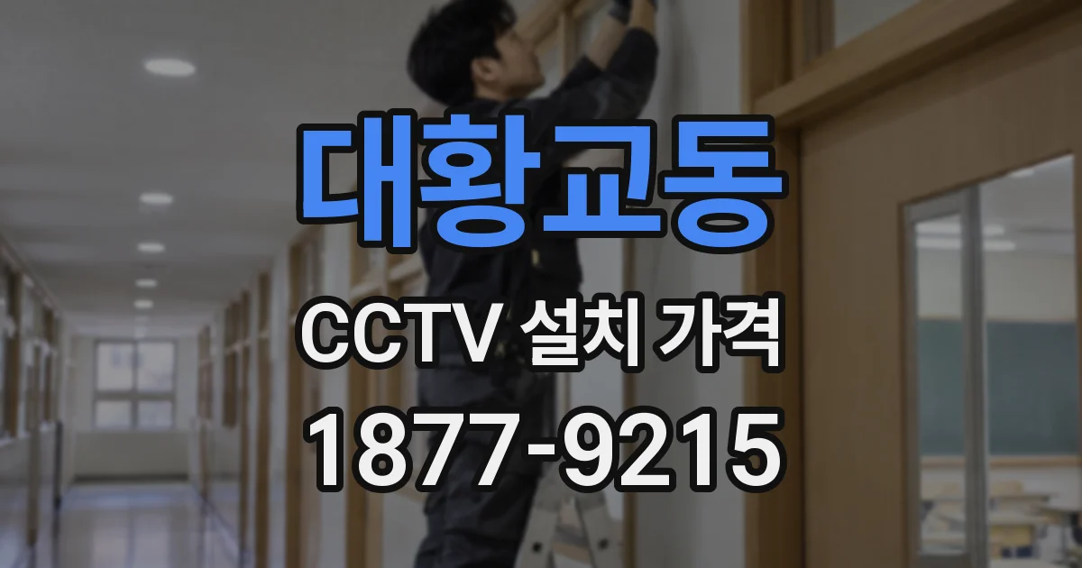 대황교동 CCTV 설치 가격