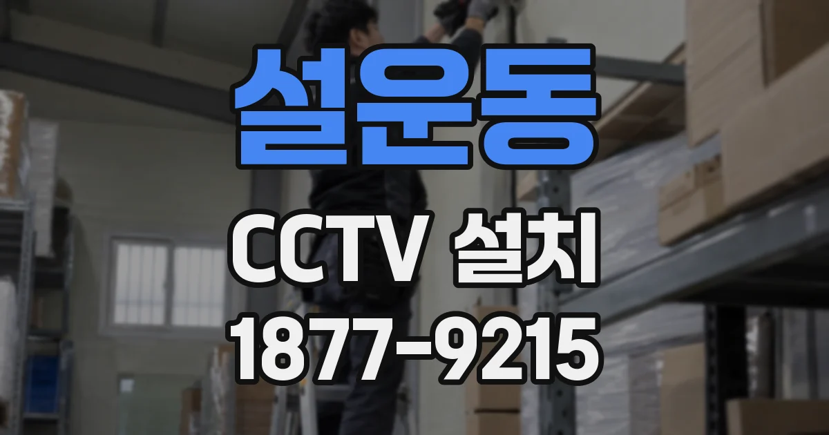 설운동 CCTV 설치
