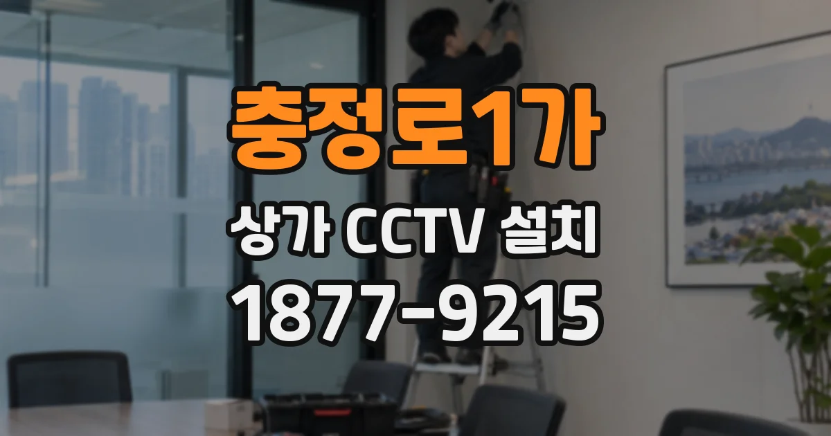 충정로1가 상가 CCTV 설치