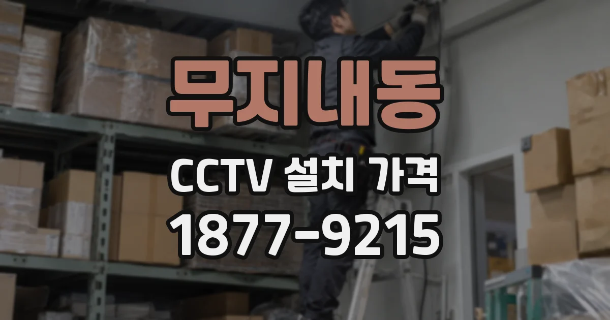 무지내동 CCTV 설치 가격