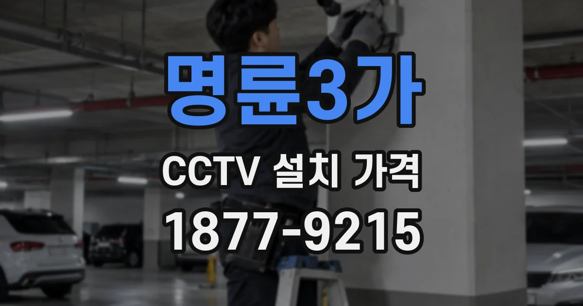 명륜3가 CCTV 설치 가격