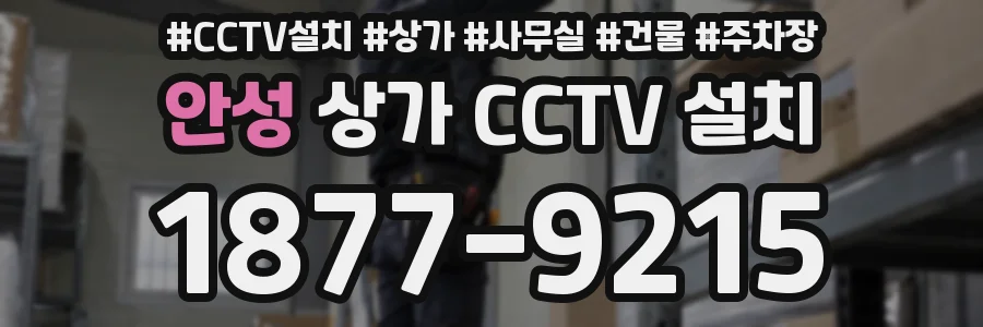 안성 상가 CCTV 설치
