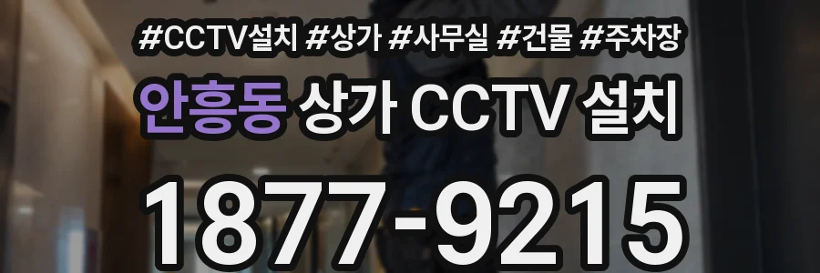 안흥동 상가 CCTV 설치
