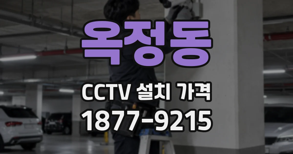 옥정동 CCTV 설치 가격