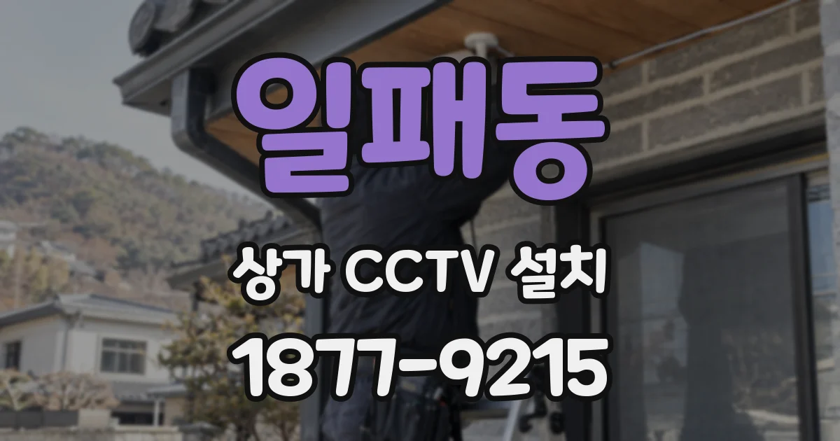 일패동 상가 CCTV 설치