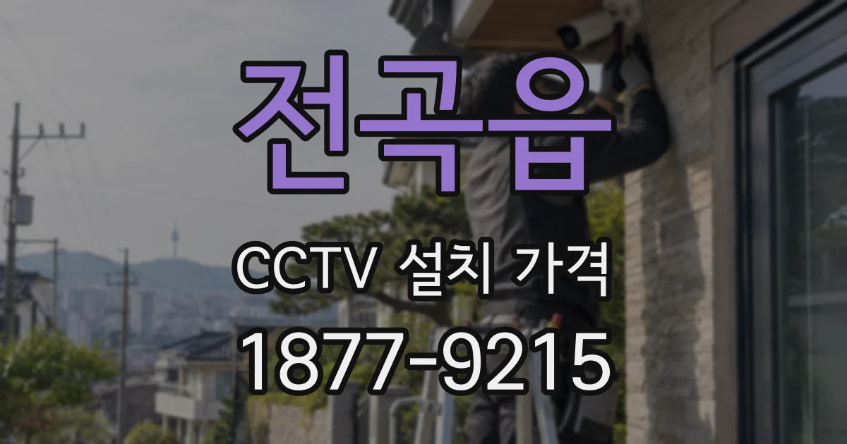 전곡읍 CCTV 설치 가격