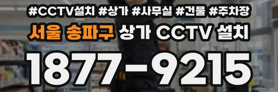 서울 송파구 상가 CCTV 설치