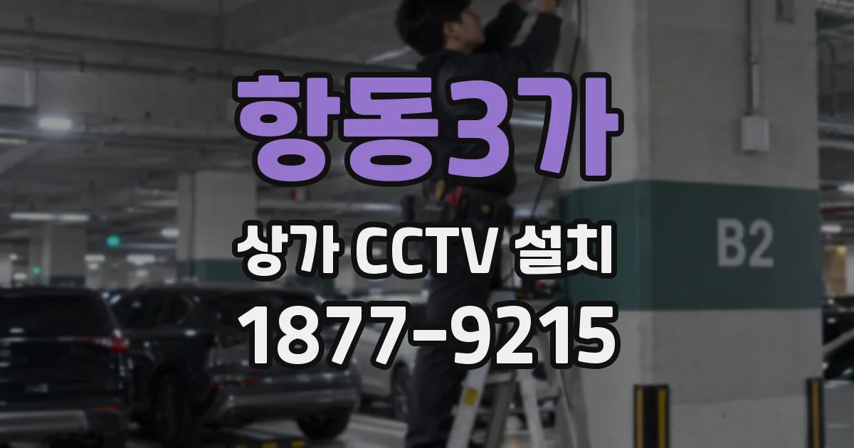항동3가 상가 CCTV 설치