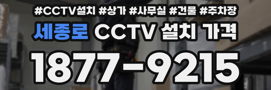 세종로 CCTV 설치 가격
