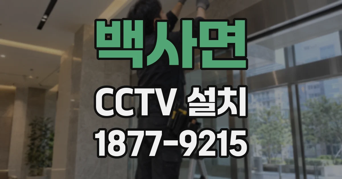 백사면 CCTV 설치