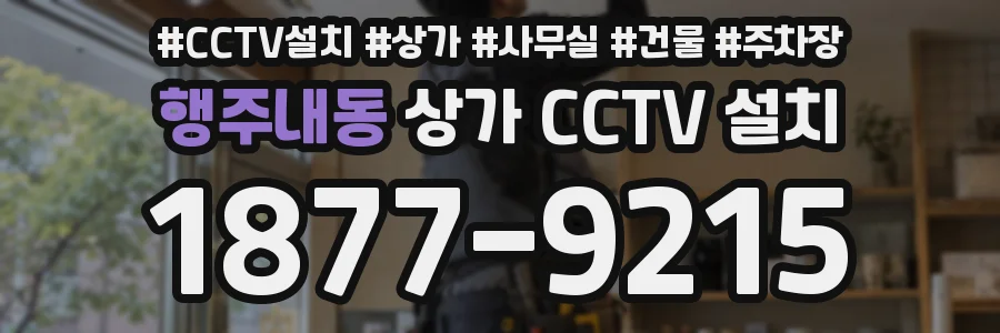 행주내동 상가 CCTV 설치