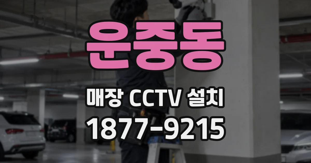 운중동 매장 CCTV 설치